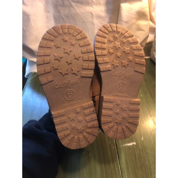 Cat & Jack NWT Toddler Girl Emmaline Cognac Zipper Booties Size 6 - Picture 5 of 6